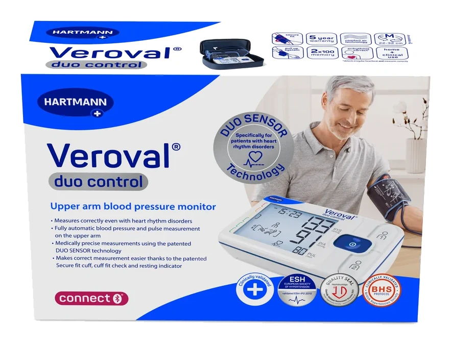 Veroval® duo control upper arm blood pressure monitor with BLUETOOTH®